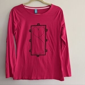 Spreadshirt raspberry pink long sleeve tee large